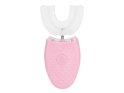 Escova de Dentes Elétrica Ultrassônica Recarregável Silicone em Formato U para Uso Doméstico, com Função Cla Reamento Dental GOKOCO (rosa)