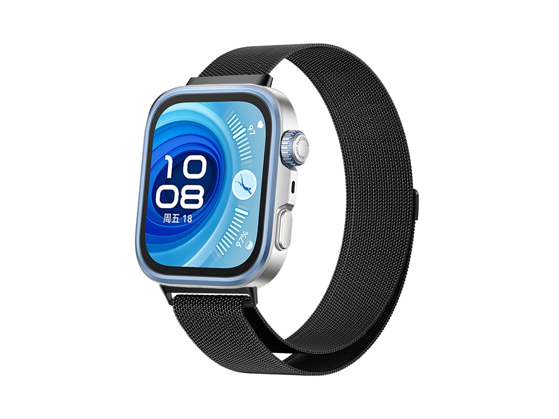 Pulseira de substituição em aço inoxidável para Huawei Fit 3 preto HEXINYIGJLY
