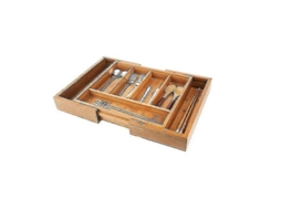 Organizador de talheres expansível de bambu natural Slowmoose Organizador de talheres expansível de bambu natural Slowmoose