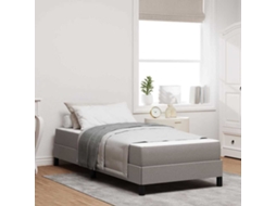 Vidaxl Cama Box Cinzento-acastanhado 100 X 200 Cm Tecido