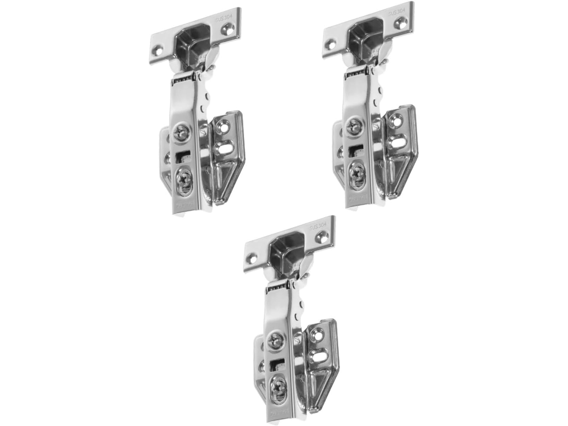 Conjunto De 3 Dobradiças Ocultas Em Aço Inoxidável Para Portas