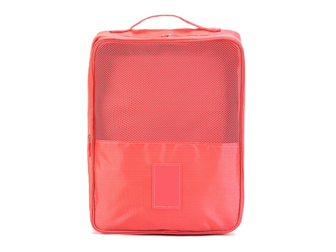 Sacos para sapatos de viagem com 3 compartimentos dupla camada zipper prova d'água redondo de melancia S/MARCA