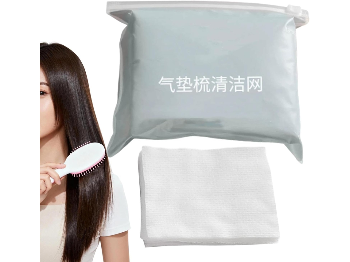 Ferramenta De Limpeza Para Escova Cabelo – 13, 2cm – Pacote Com 50 Unidades De Telas Para Limpeza Pentes