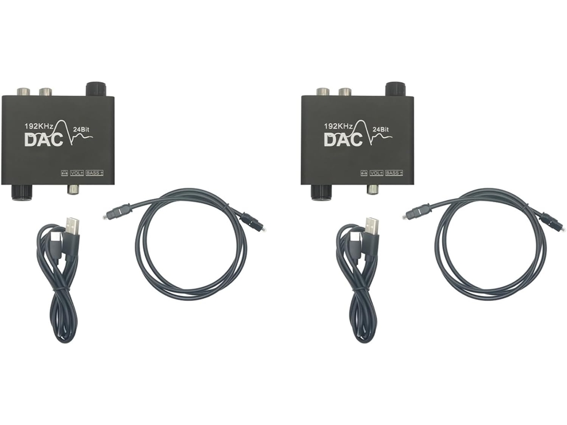 Adaptador Conversor de Áudio Digital Óptico Coaxial Toslink 2x 192khz SFUSHOS