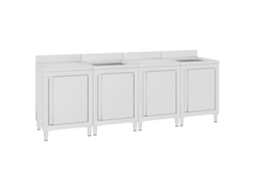 Kitchen Cabinet, Kitchen Cabinets Vidaxl (240 X 60 X 96 Cm (lavatório Duplo + Escorredor Duplo) )