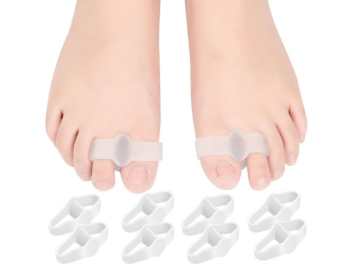 Separador de Dedos com Gel para Bunion Corrector 2 Anéis 10 Pacotes Alivio de Dores Unissex