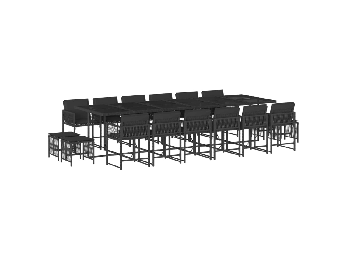 Garden Dining Set, Garden Dining Sets Vidaxl Preto Rattan / Vime (n/a)