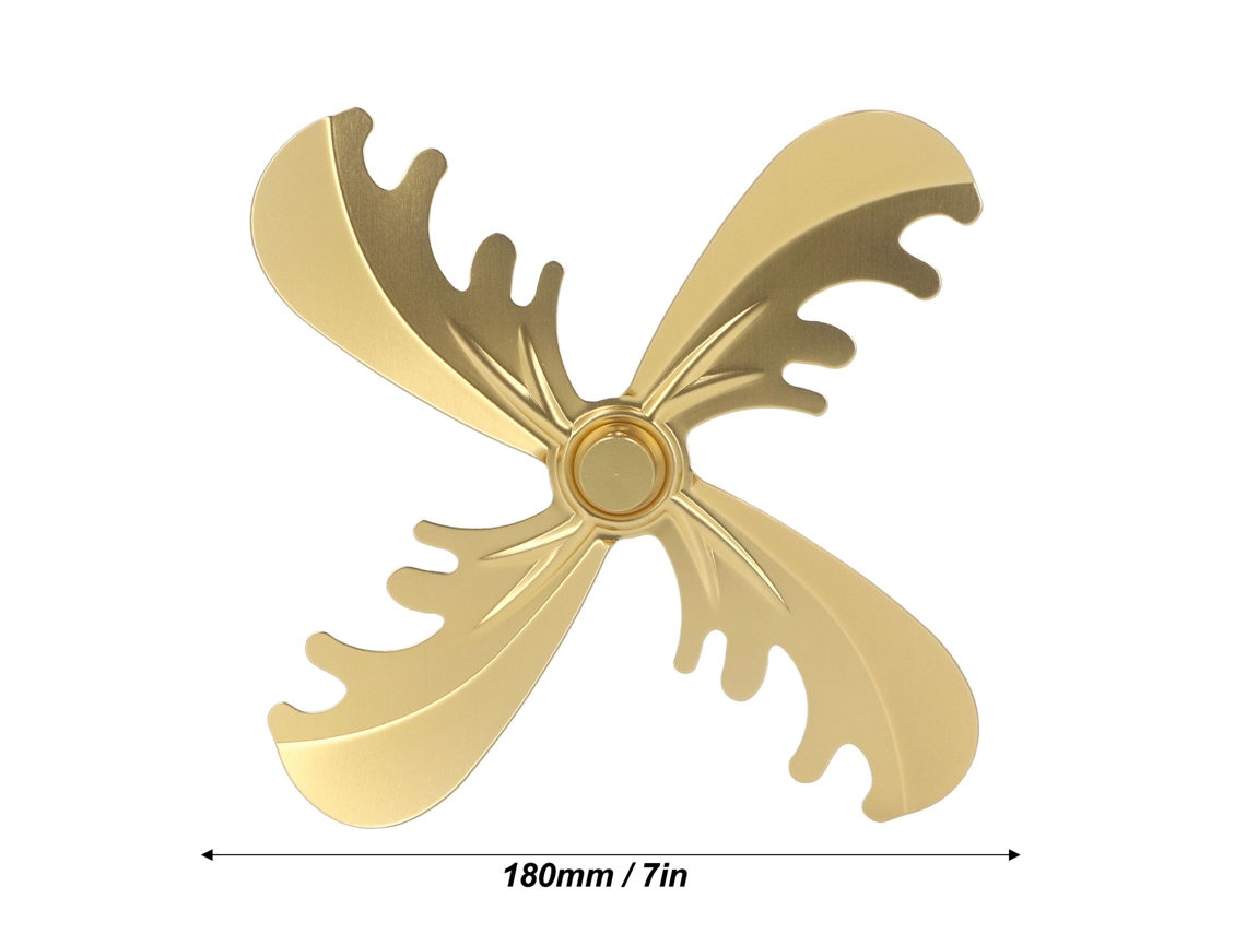 Laxiscreed Ventilador De Lareira De Madeira 180mm Com Decoração De Natal Reindeer Em Liga De Alumínio