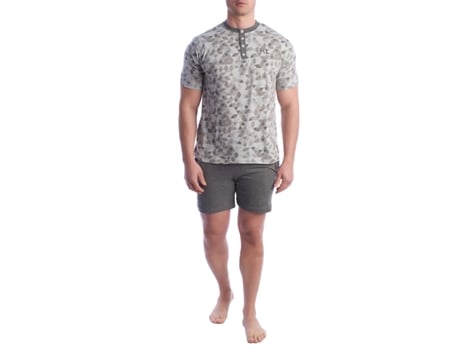 Pijama masculino de verão em algodão com manga curta KL30000 Kisses and Love