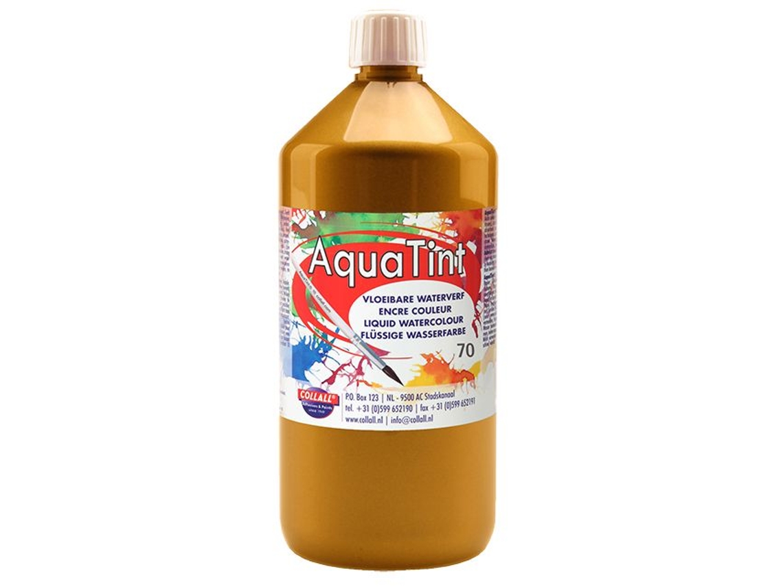 Tinta Aquarela Dourada Collall Tinta Criativa Multicolorida 1000ml