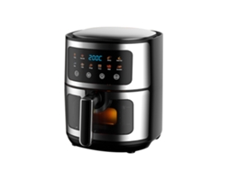 Fritadeira Elétrica De 7 Litros Com Visor, 10 Programas Inteligentes, 1300 Watts, Sem Óleo, Com Tela Sensível Ao Toque.