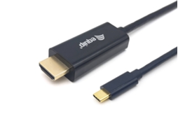 Adaptador de Cabo de Vídeo EQUIP 133412 2M Usb Type-C Hdmi Type a Standard Preto
