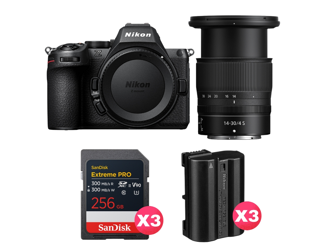 Z5 Ii + 14 30mm F/4 S + 3 Sandisk 256gb Extreme Pro Uhs ii Sdxc + 3 Nikon En el15c + Ebook “20 Dicas para Fotos Que Impressionam” NIKON