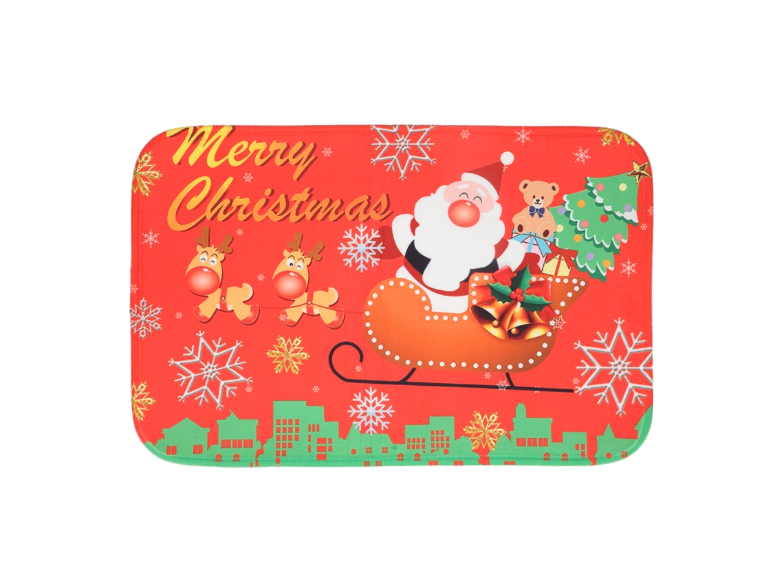 Tapete De Natal Residencial Com Absorção De Água