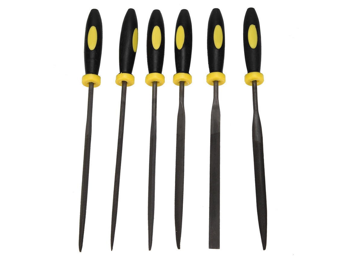 Conjunto De 6 Limas Mini De Metal 3*150mm, Herramientas De Carpintería, Lima Aguja Para Madeira E Metal