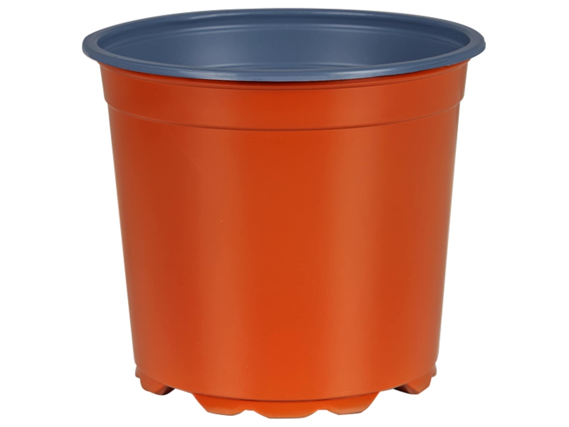 Conjunto 200 Vaso De Flores Vidaxl Vermelho Plástico (ø 15 X 13 Cm)