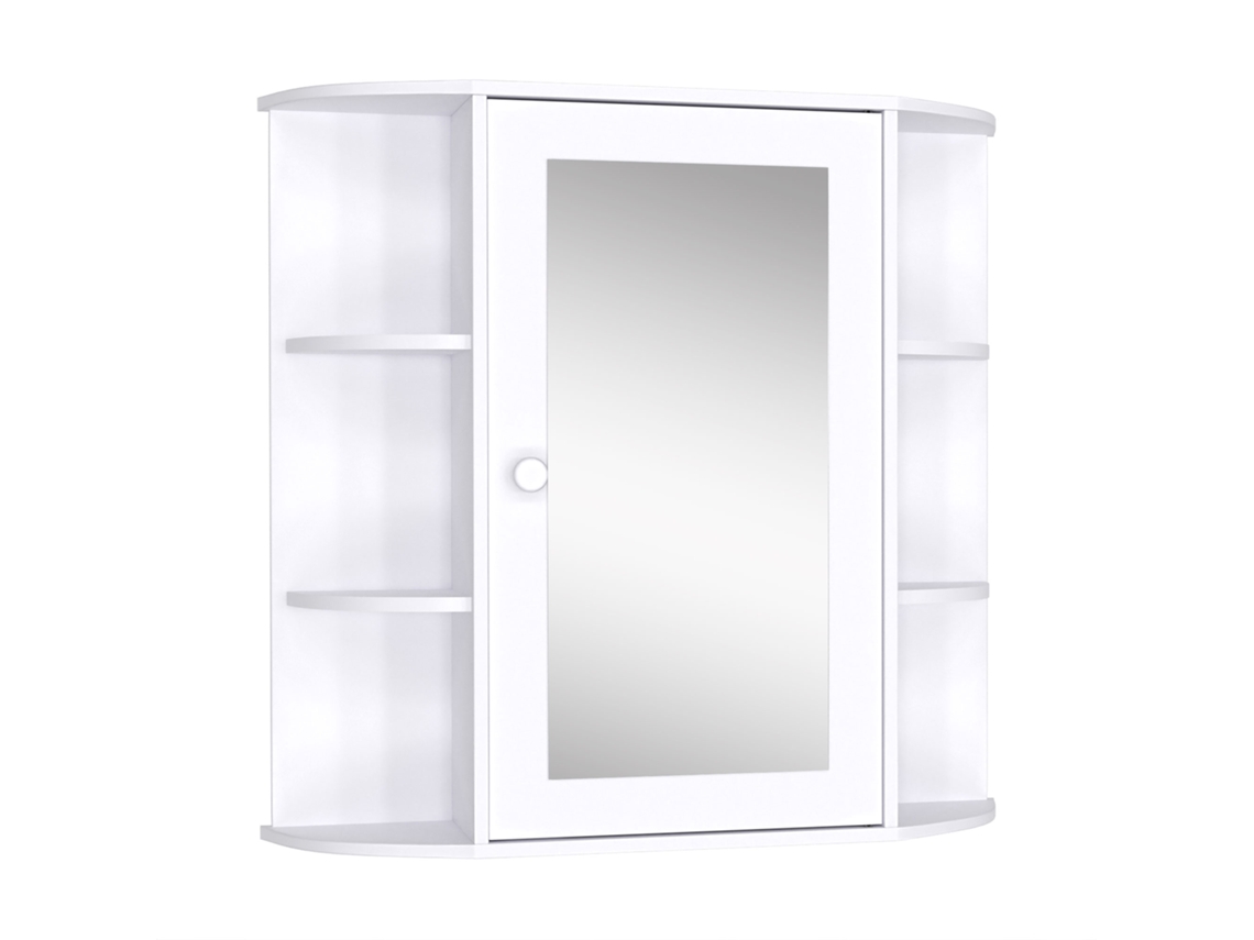Conjunto de 4 bancos redondos empilháveis, madeira, antiderrapantes, sem encosto, branco | S/MARCA