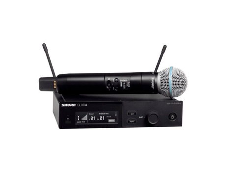 Kit completo de microfone de mão Shure Slx HF Slxd24e Beta 58 Capsule