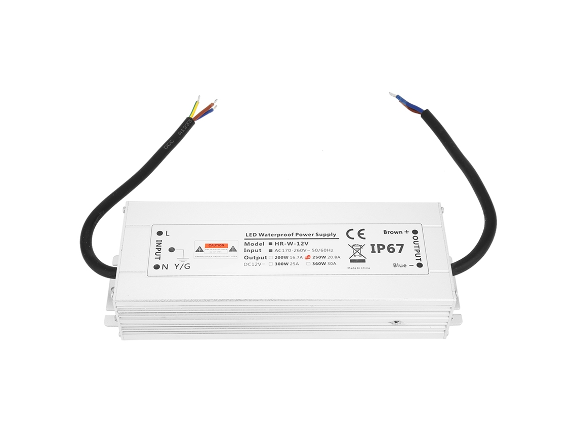 Laxiscreed Fonte De Alimentação Led 250w Ip67 À Prova De Água 12v Segura E Confiável