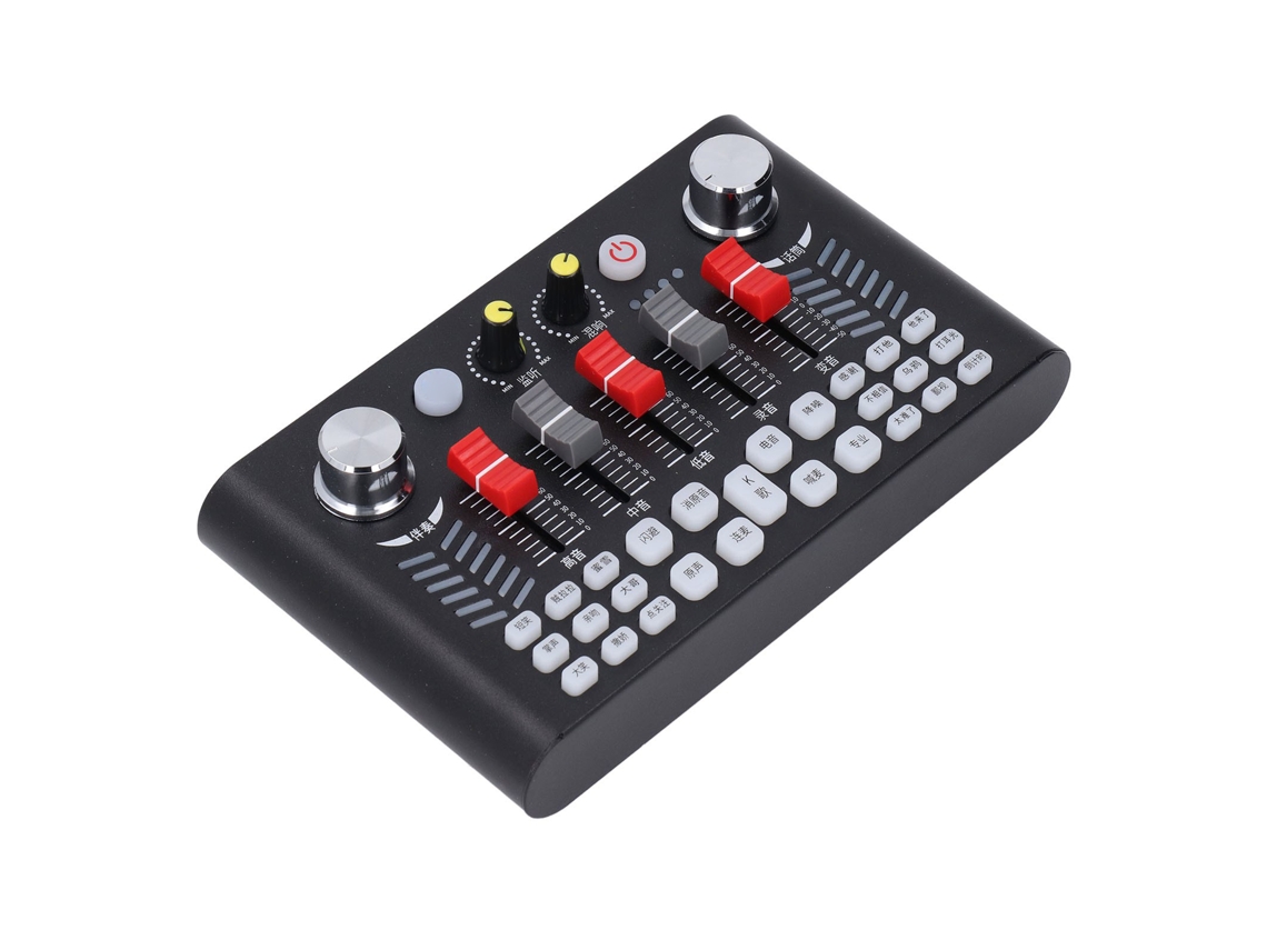 Kit De Placa De Som Com Microfone Anti-ruído Para Podcast, Live Stream E Karaokê Com Suporte Celular E Fones