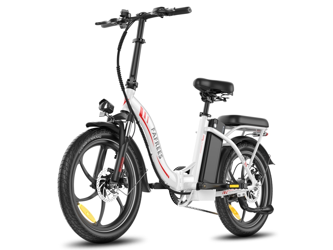 Bicicleta Elétrica Fafrees F20 Motor 250w Bateria 36v20ah Pneus De 20 Polegadas Travões De Disco Mecânicos Branco