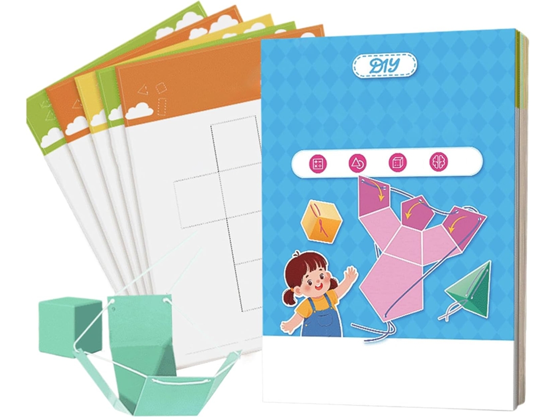 Livro De Aprendizagem De Geometria Brinquedo Educativo Jogo Educativo Prático Com Modelos Geomét Gokoco
