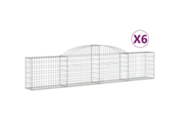 Gabion Basket, Gabion Baskets Vidaxl Prateado Ferro (300 X 30 X 60/80 Cm)