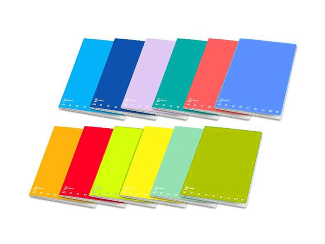 02241550a Caderno e Bloco A4 34 Folhas Multicolor Pigna