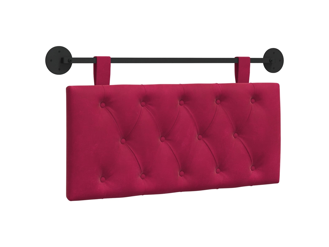 Conjunto 1 Cabeceira Moderna Vidaxl Vermelho Veludo (90 X 55 X 7 Cm)