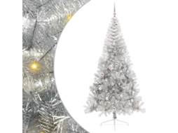 Conjunto 1 Decoração De Árvore De Natal Vidaxl Prateado Pvc (240 Cm)