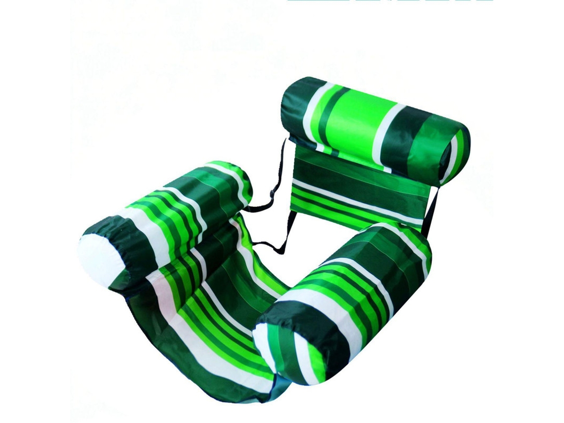 Boia inflável AQUAFORGE, dobrável, dupla função, com encosto, espreguiçadeira, brinquedo inflável para piscinas e praias