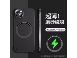 Capa Para Iphone 17 Preta Fosca Sem Moldura Magnética Ultrafina