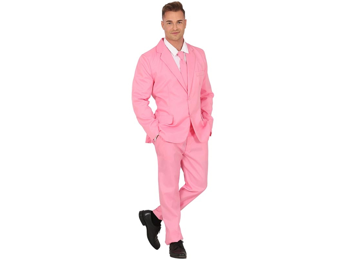 Terno Engraçado Rosa Suave Masculino
