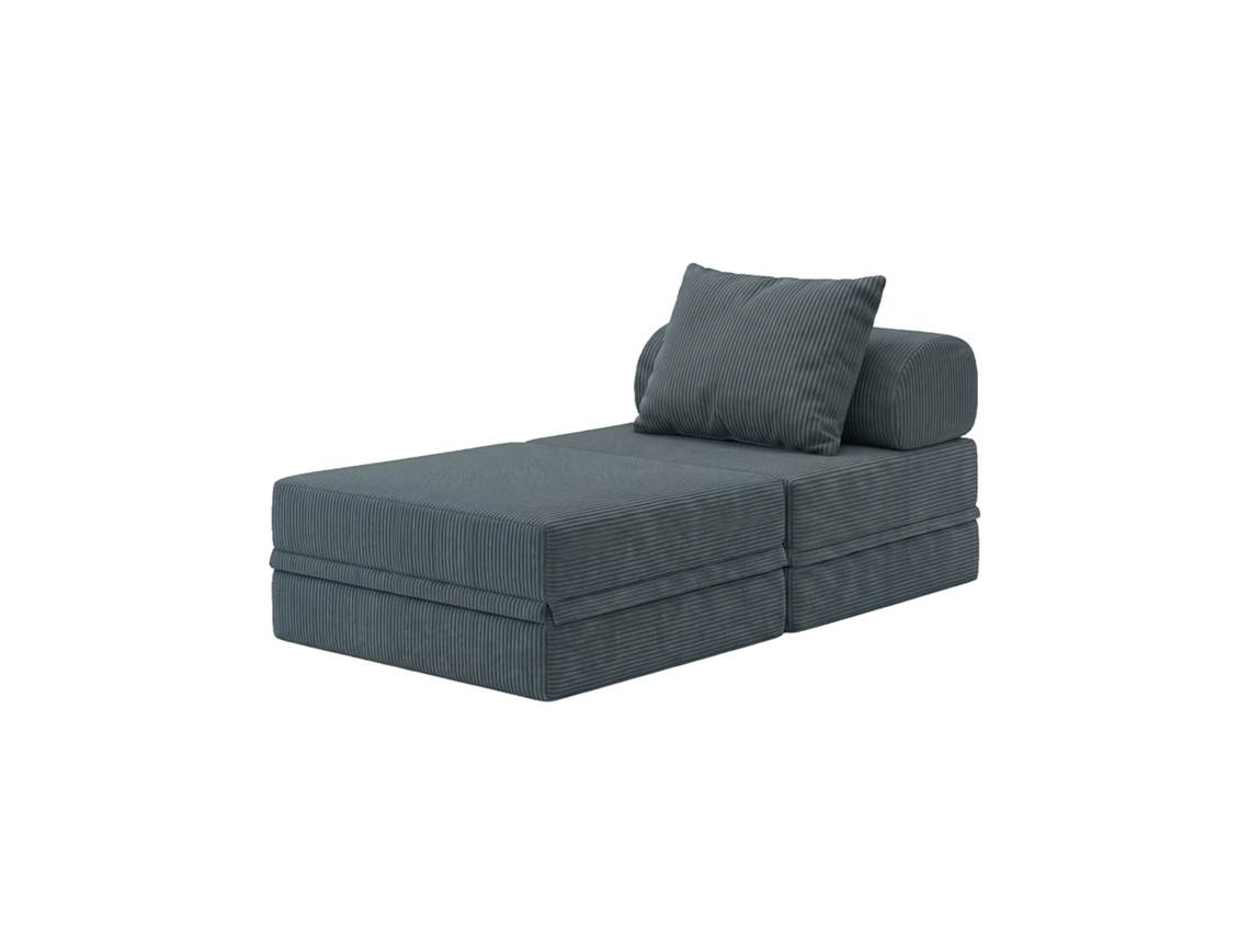 Sofá Modular 1 Lugar+ Puff Veludo SKOFFA