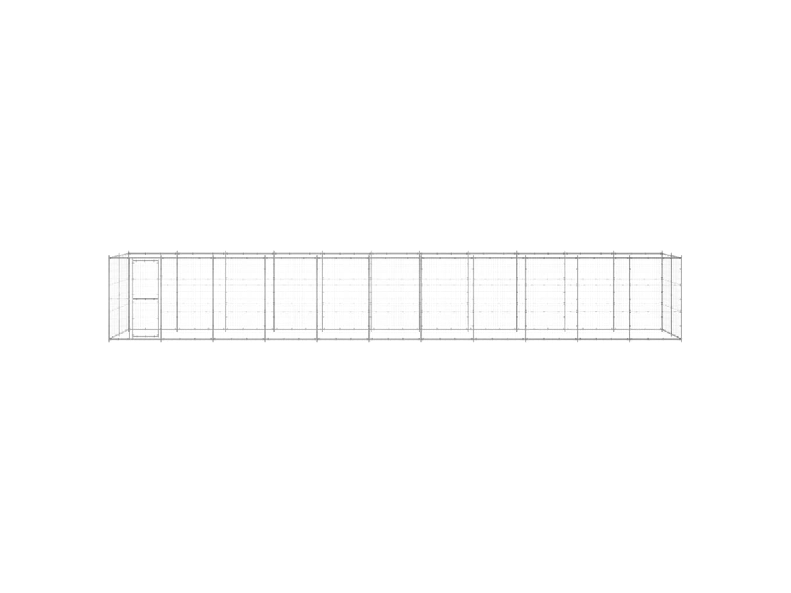 Vidaxl Canil De Exterior 26,62 M² Aço Galvanizado
