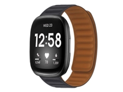 Bracelete de Elos Magnéticos para Fitbit by Google Versa Preto
