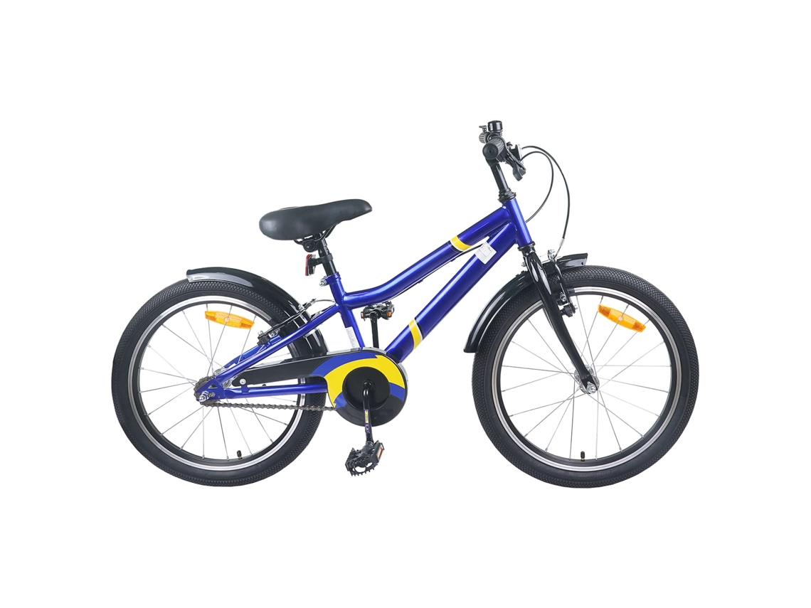 Vidaxl Bicicleta Infantil 22 Polegadas Para 7-12 Anos Azul Preto