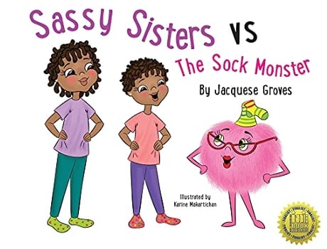 Livro Sassy Sisters vs The Sock Monster de Jacquese Groves (Inglês)