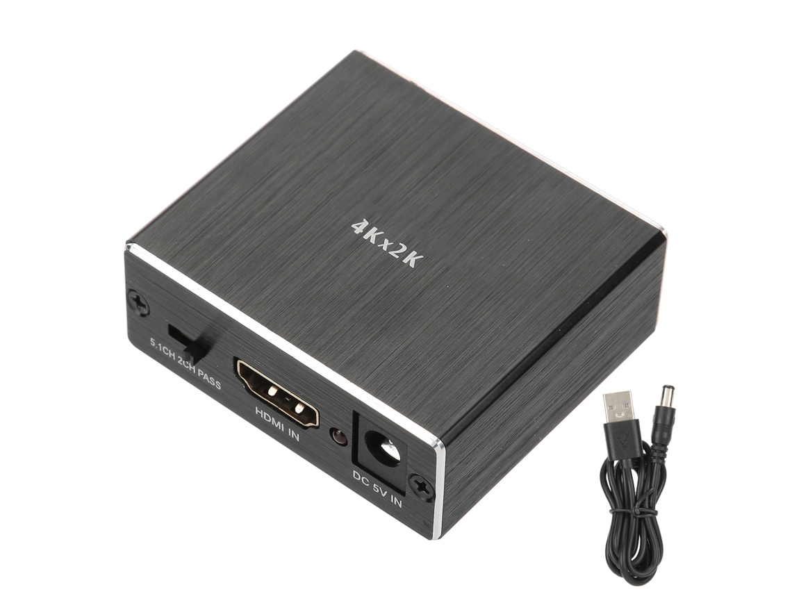 Aetheria extractor de Áudio Hdmi 4k X 2k com Spdif e 3.5mm, Conversor e Divisor de Áudio