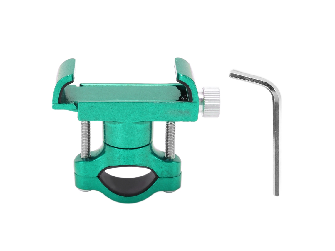 Suporte para Celular de Bicicleta Business em Liga de Alumínio com chave hexagonal para motos e scooters verde | S/MARCA
