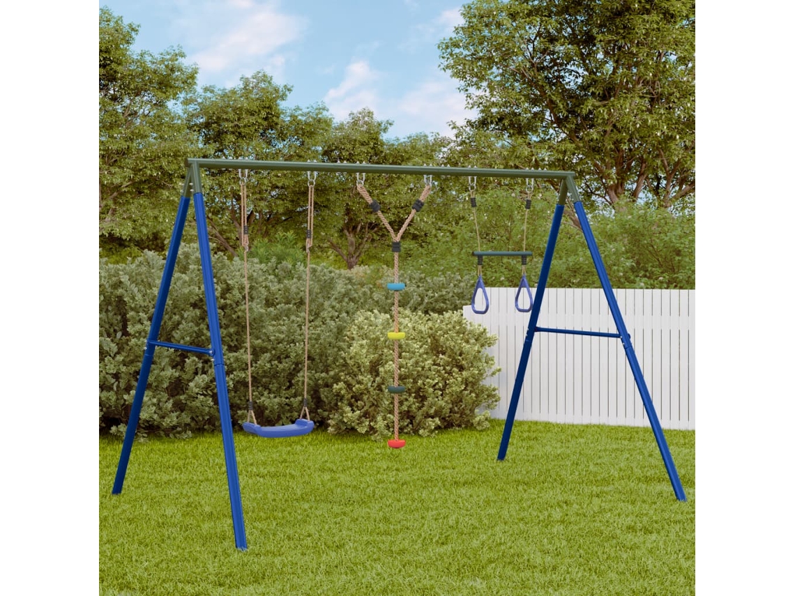 Vidaxl Conjunto De Baloiço Para Exterior Com Baloiço Trapézio E Escada