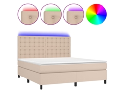 Box Spring Bed, Box Spring Beds Vidaxl Marrom Couro Artificial (160 X 200 Cm)