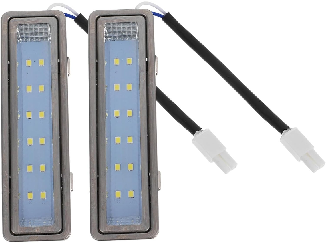 Conjunto De 2 Luzes Led Retangulares Para Coifas De Cozinha, Iluminação Integrada De Baixo Perfil.