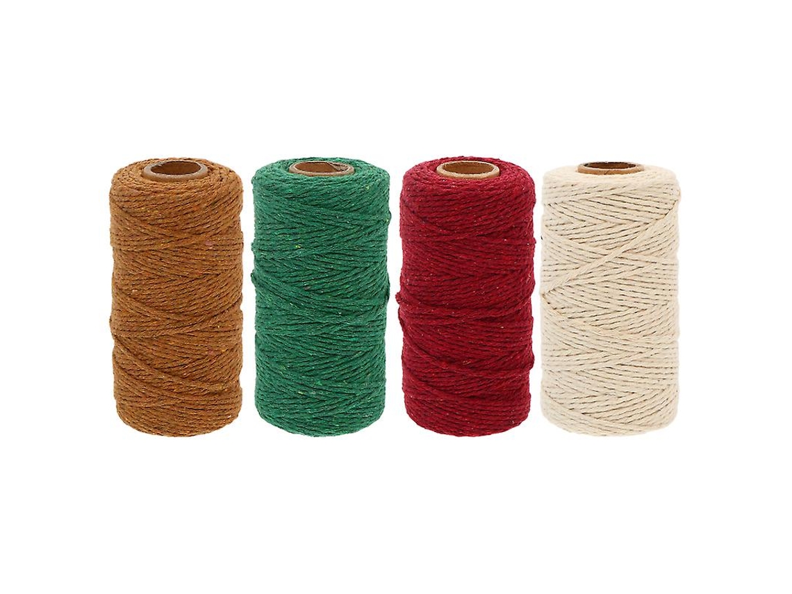 Cordão de Algodão Macramê de 4 Rolos ALLINLESS
