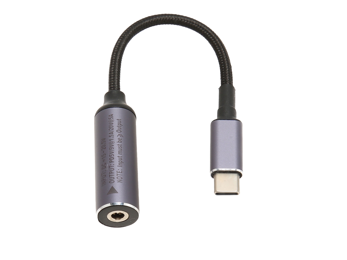 Aetheria cabo Dc para Type C 2.5x0.7mm 100w Entrada Fêmea Saída Macho Identificação Automática para Pc Celular