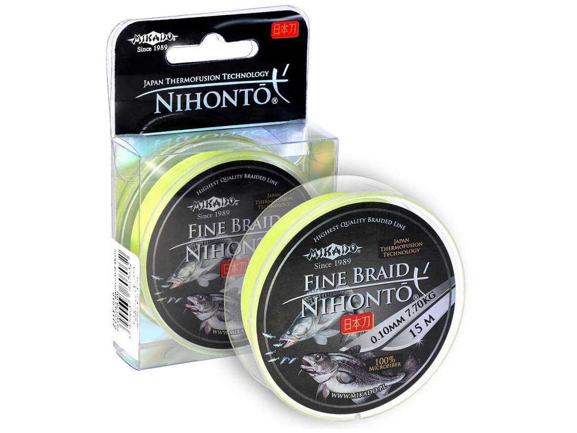 Linha Trançada Nihonto Fine 15 M Amarelo 0.100 Mmmikado