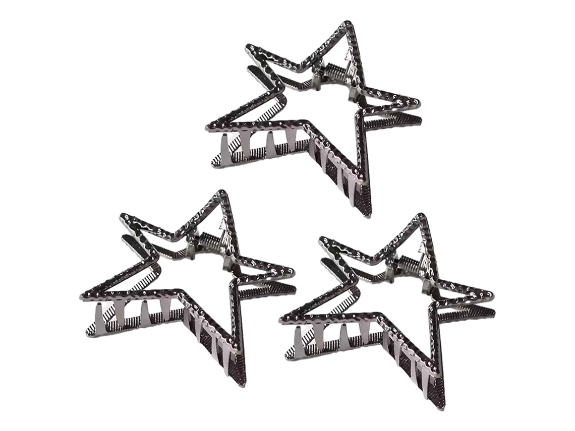 Unidades Hottie Metal Star Clip Acessório De Cabelo Decorativo Y2k