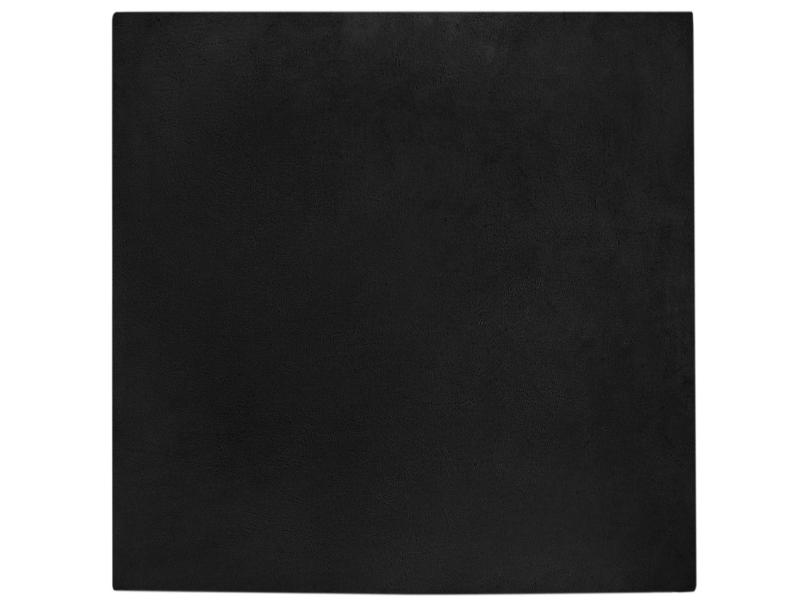 Conjunto 1 Tapete Macio Vidaxl Preto Poliéster (120 X 120 Cm)