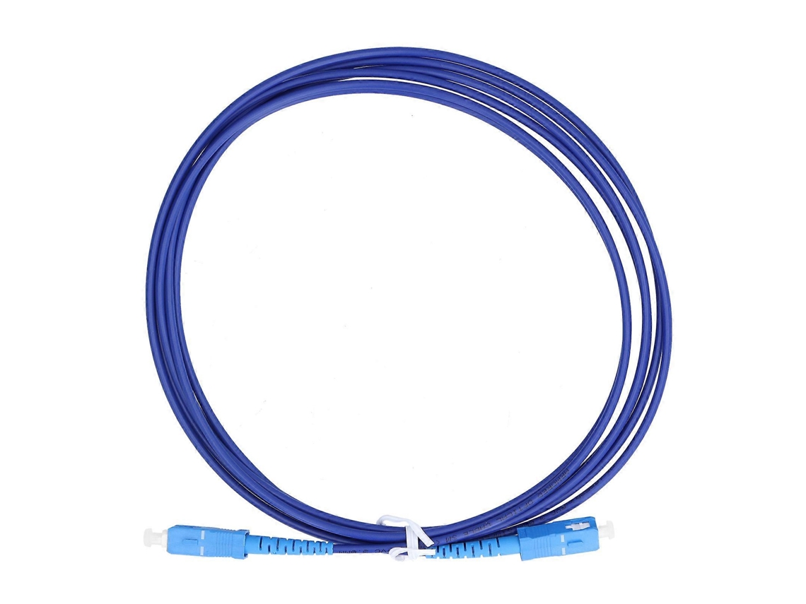 Cabo De Fibra Óptica Blindado, Monomodo, Com 1 Núcleo, Sc Upcsc Upc, Azul Aquaforge (3 Metros)