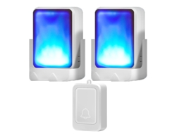 Campainha Com Luzes Piscantes, 7 Cores E 4 Níveis De Volume Para Casa/escritório Jun Brilvibera